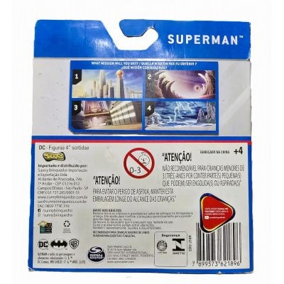 Boneco Dc Superman 10 Cm Heroes Unite Com 3 Acessórios Misteriosos – Sunny / Spin Master