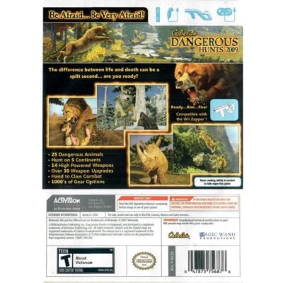 Cabelas Dangerous Hunts 2009 - Nintendo Wii (Usado)