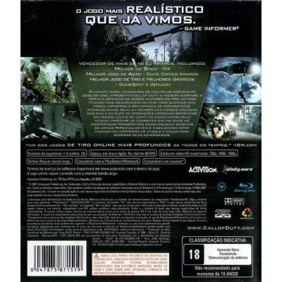 Call Of Duty 4 Modern Warfare - Ps3 (Usado)