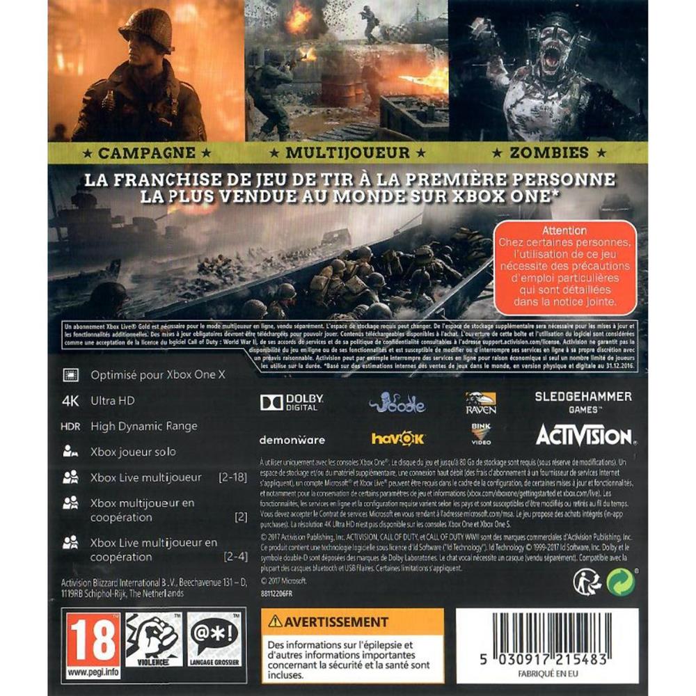 Call Of Duty Wwii - Xbox One (Usado) (Mancha)