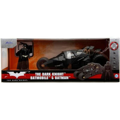 Carrinho Miniatura Jada 1:24 Batmobile Tumbler Com Batman - The Dark Knight