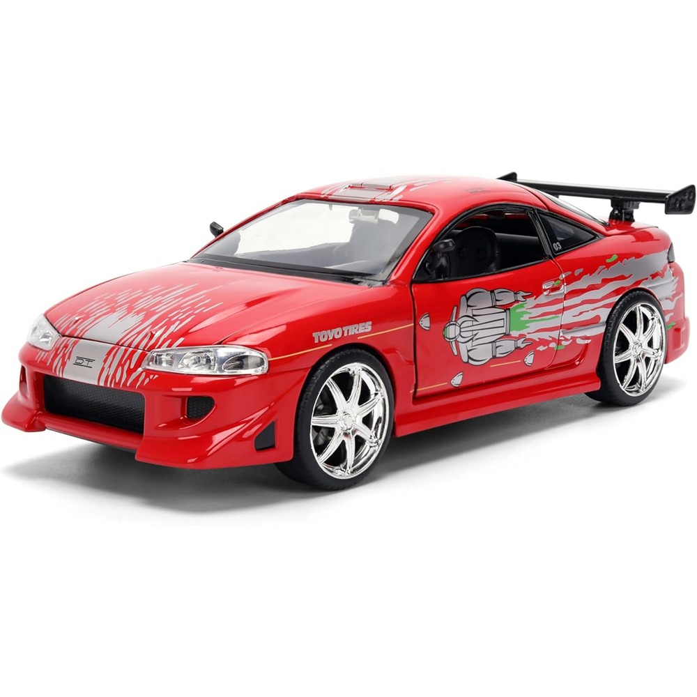 Carrinho Miniatura Jada 1:24 Brian’S Mitsubishi Eclipse Vermelho Remix - Velozes E Furiosos