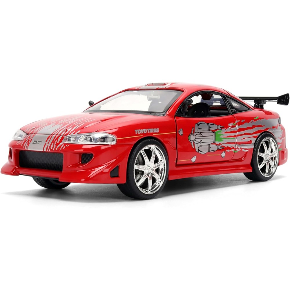 Carrinho Miniatura Jada 1:24 Brian’S Mitsubishi Eclipse Vermelho Remix - Velozes E Furiosos