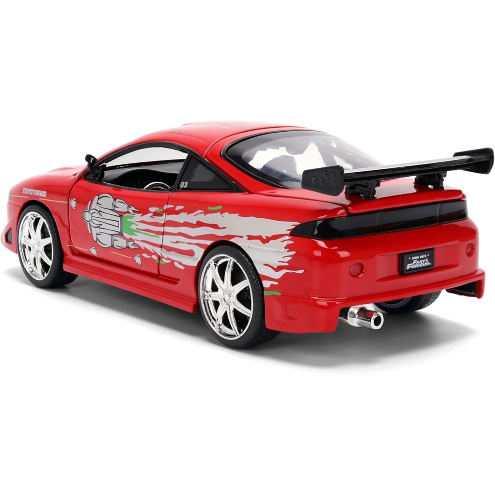 Carrinho Miniatura Jada 1:24 Brian’S Mitsubishi Eclipse Vermelho Remix - Velozes E Furiosos