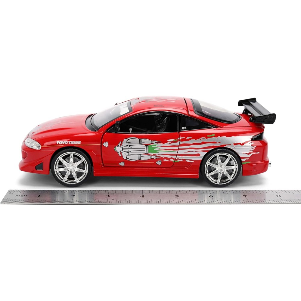 Carrinho Miniatura Jada 1:24 Brian’S Mitsubishi Eclipse Vermelho Remix - Velozes E Furiosos
