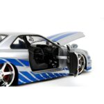 Carrinho Miniatura Jada 1:24 Brian’S Nissan Skyline Gt-R R34 Bnr34 Prata - Velozes E Furiosos Carrinho Miniatura Jada 1:24 Brian’S Nissan Skyline Gt-R R34 Bnr34 Prata - Velozes E Furiosos