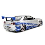 Carrinho Miniatura Jada 1:24 Brian’S Nissan Skyline Gt-R R34 Bnr34 Prata - Velozes E Furiosos Carrinho Miniatura Jada 1:24 Brian’S Nissan Skyline Gt-R R34 Bnr34 Prata - Velozes E Furiosos