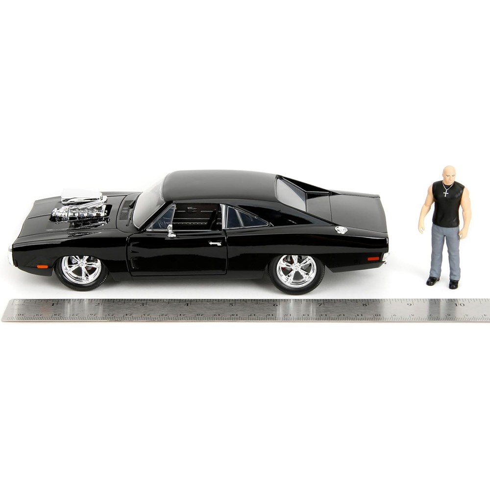 Carrinho Miniatura Jada 1:24 Dodge Charger R/T Com Boneco Dom - Velozes E Furiosos