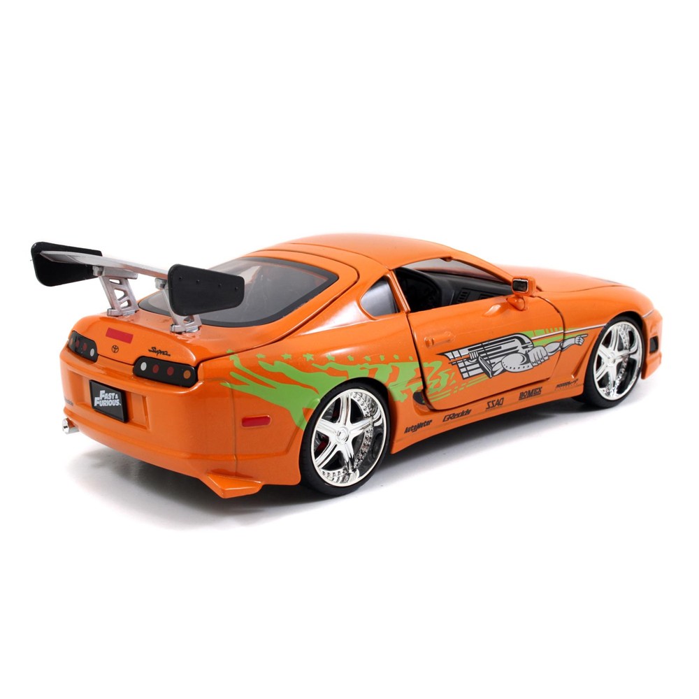 Carrinho Miniatura Jada 1:24 Toyota Supra 1995 Mk4 Com Boneco Brian - Velozes E Furiosos