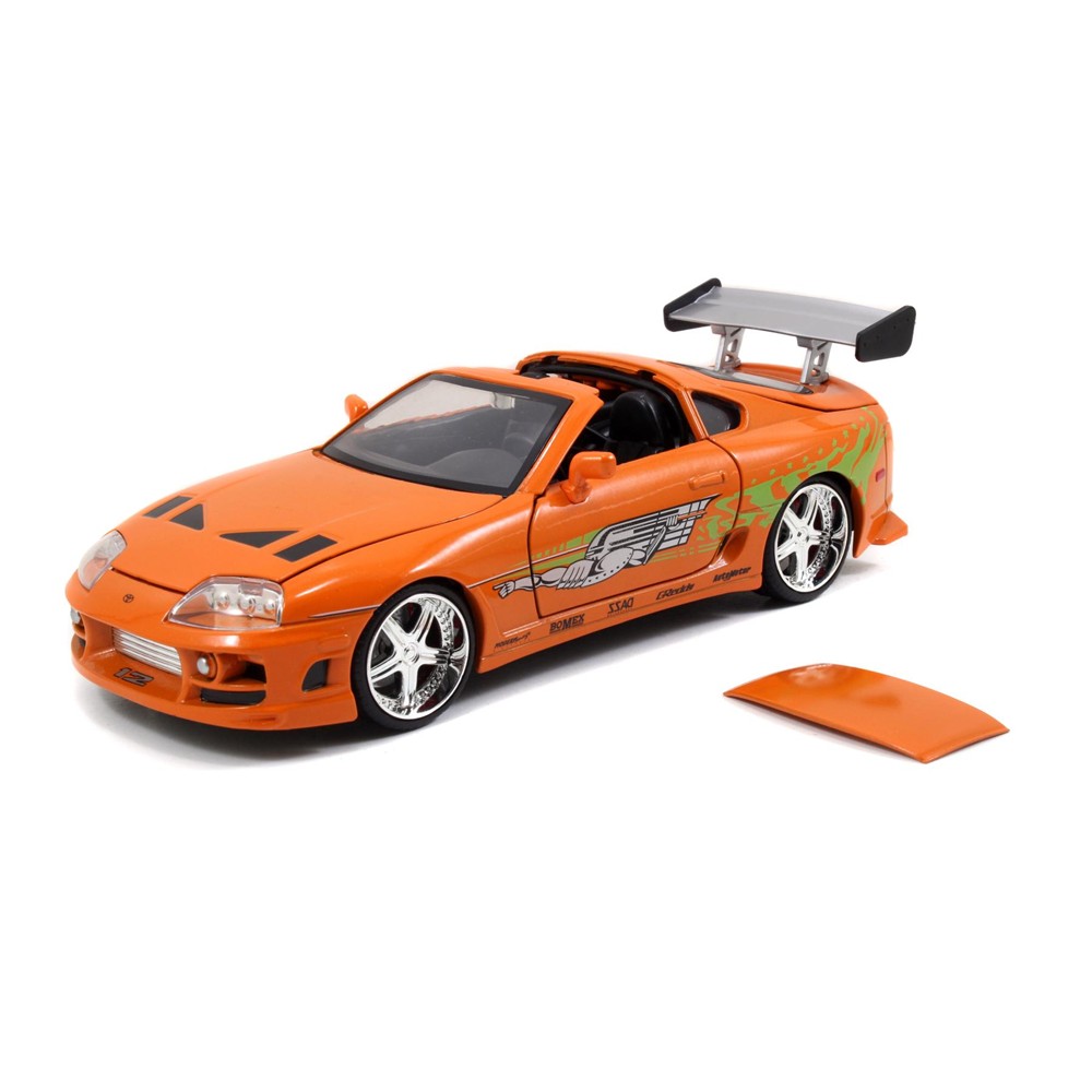 Carrinho Miniatura Jada 1:24 Toyota Supra 1995 Mk4 Com Boneco Brian - Velozes E Furiosos