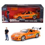 Carrinho Miniatura Jada 1:24 Toyota Supra 1995 Mk4 Com Boneco Brian – Velozes E Furiosos Carrinho Miniatura Jada 1:24 Toyota Supra 1995 Mk4 Com Boneco Brian - Velozes E Furiosos