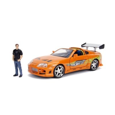 Carrinho Miniatura Jada 1:24 Toyota Supra 1995 Mk4 Com Boneco Brian - Velozes E Furiosos