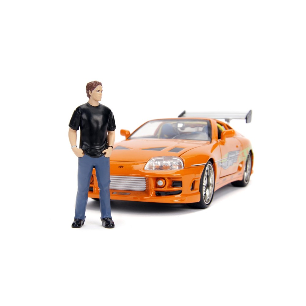 Carrinho Miniatura Jada 1:24 Toyota Supra 1995 Mk4 Com Boneco Brian - Velozes E Furiosos