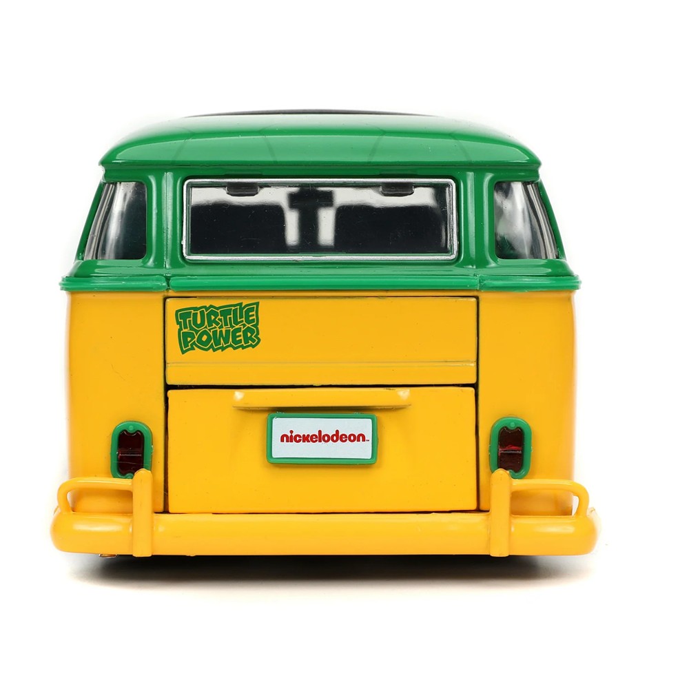 Carrinho Miniatura Jada 1:24 Vw Kombi 1962 Com Boneco Leonardo - Tartarugas Ninja