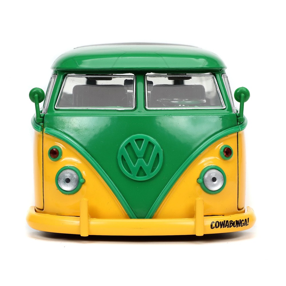 Carrinho Miniatura Jada 1:24 Vw Kombi 1962 Com Boneco Leonardo - Tartarugas Ninja
