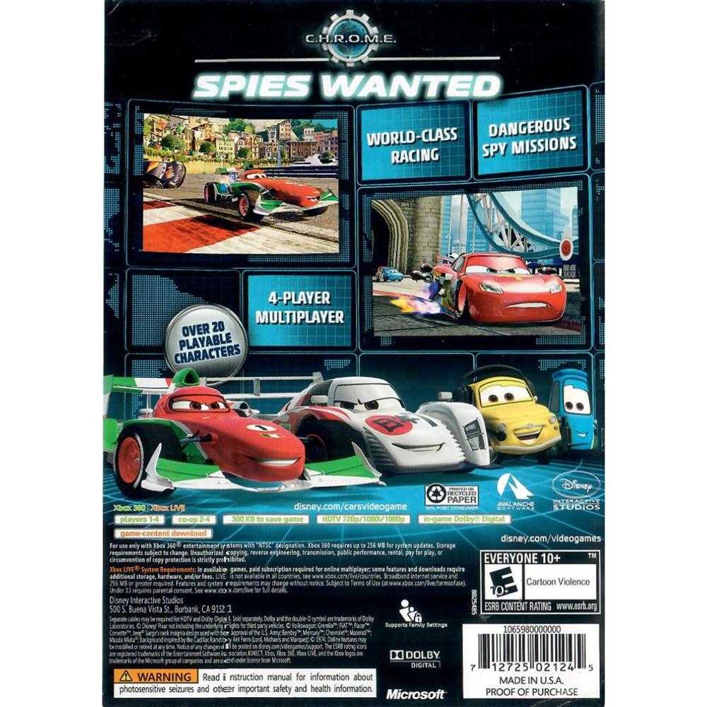 Cars 2 - Xbox 360 (Usado) (Sem Manual)