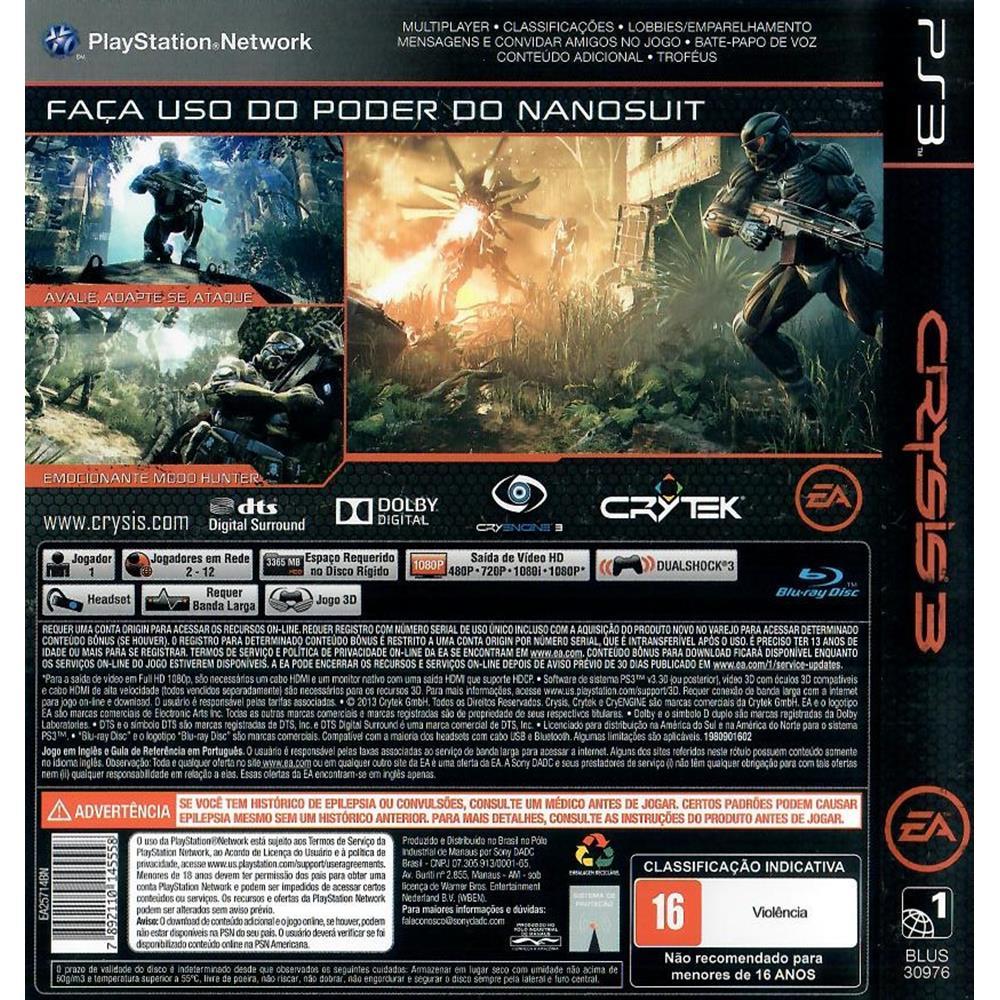 Crysis 3 - Ps3 (Usado) (Sem Manual)