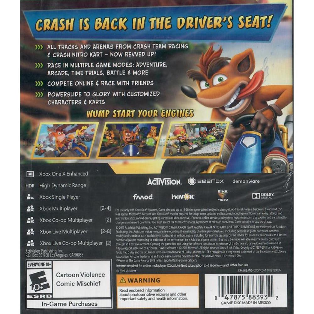 Ctr Crash Team Racing Nitro Fueled - Xbox One