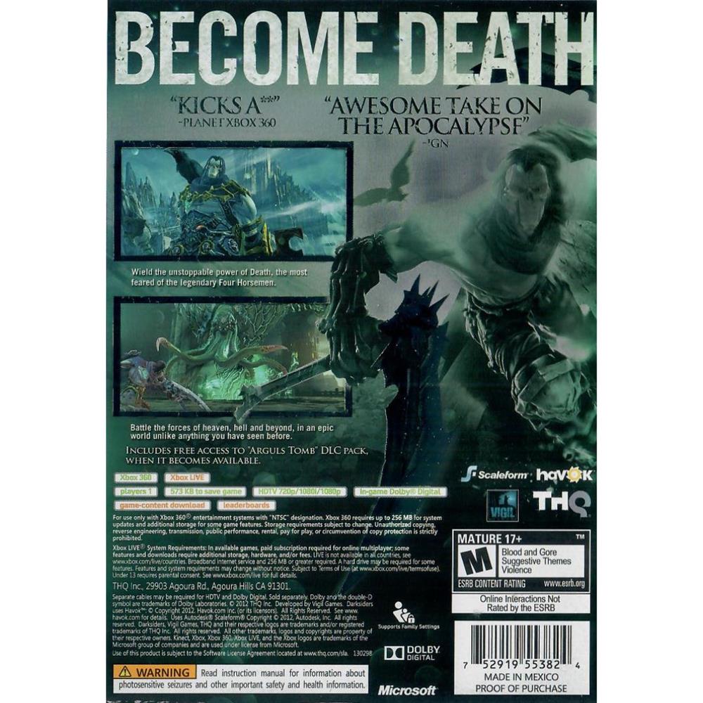Darksiders Ii - Xbox 360 (Sem Manual) (Seminovo)