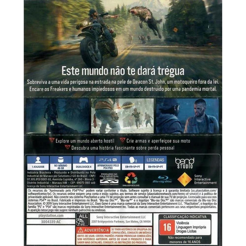 Days Gone - Ps4 (Usado)