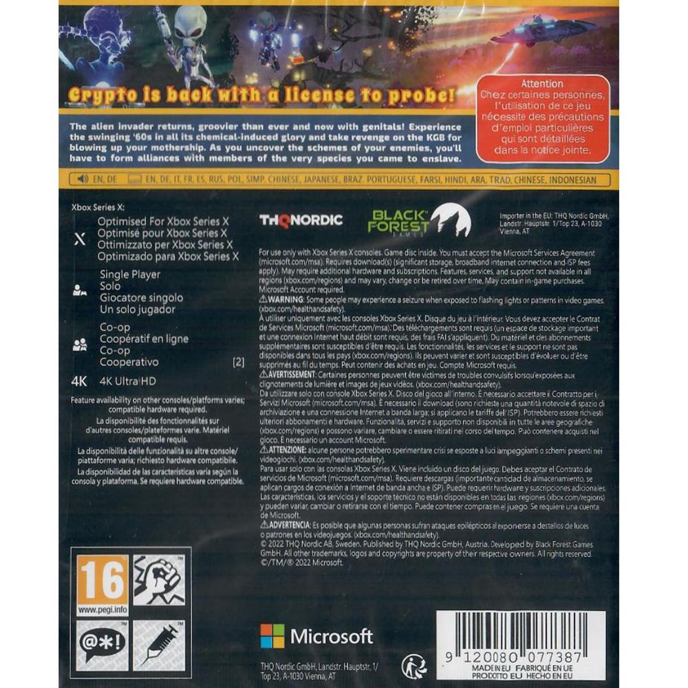 Destroy All Humans! 2 Reprobed - Xbox Series (Novo) (Europeu)