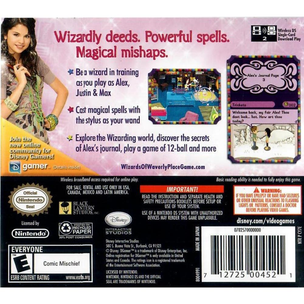 Disney Wizards Of Waverly Place - Nintendo Ds (Seminovo)