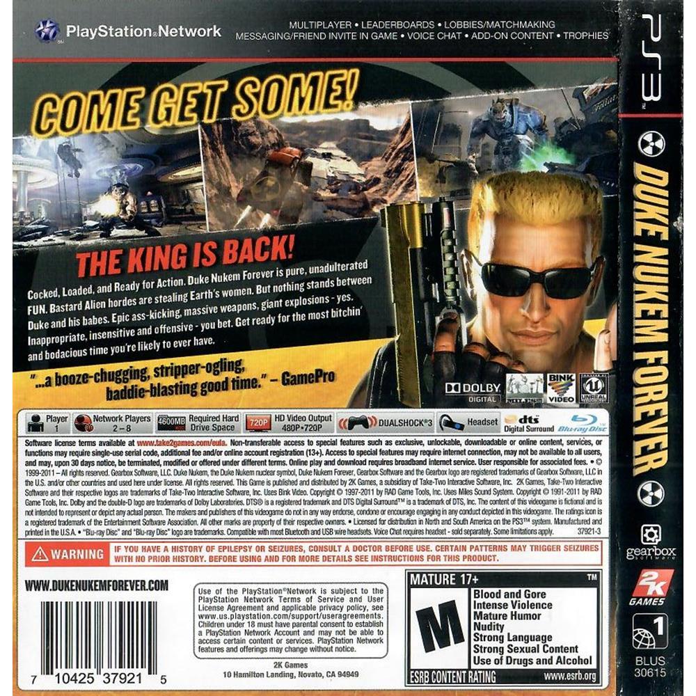 Duke Nukem Forever - Ps3 (Usado)