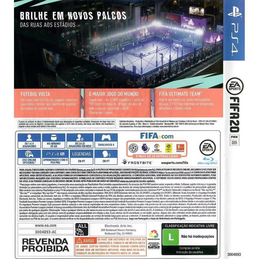 Fifa 20 - Ps4 (Usado)