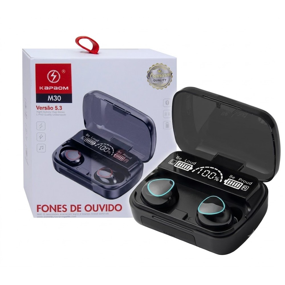 Fone De Ouvido Sem Fio Bluetooth M30 Kapbom Fone De Ouvido Sem Fio Bluetooth M30 Kapbom