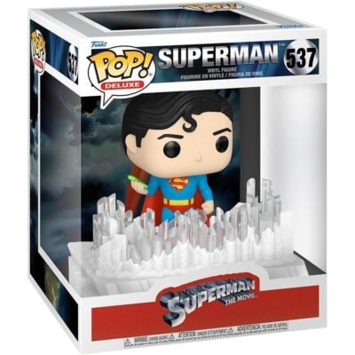 Funko Pop Deluxe Dc - Superman Movie 1978 - Superman With Crystal Fortress Of Solitude #537