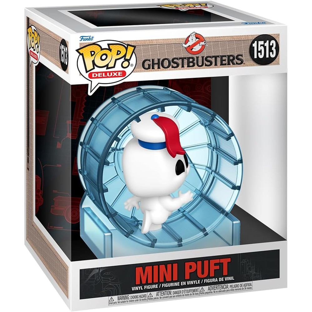 Funko Pop Deluxe Movies – Ghostbusters: Frozen Empire – Mini Puft In Hamster Wheel #1513 Funko Pop Deluxe Movies - Ghostbusters: Frozen Empire - Mini Puft In Hamster Wheel #1513