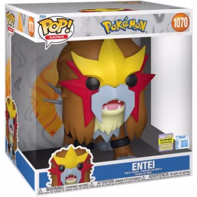 Funko Pop Pokemon - Entei Jumbo #1070 (Summer) (Super Sized)