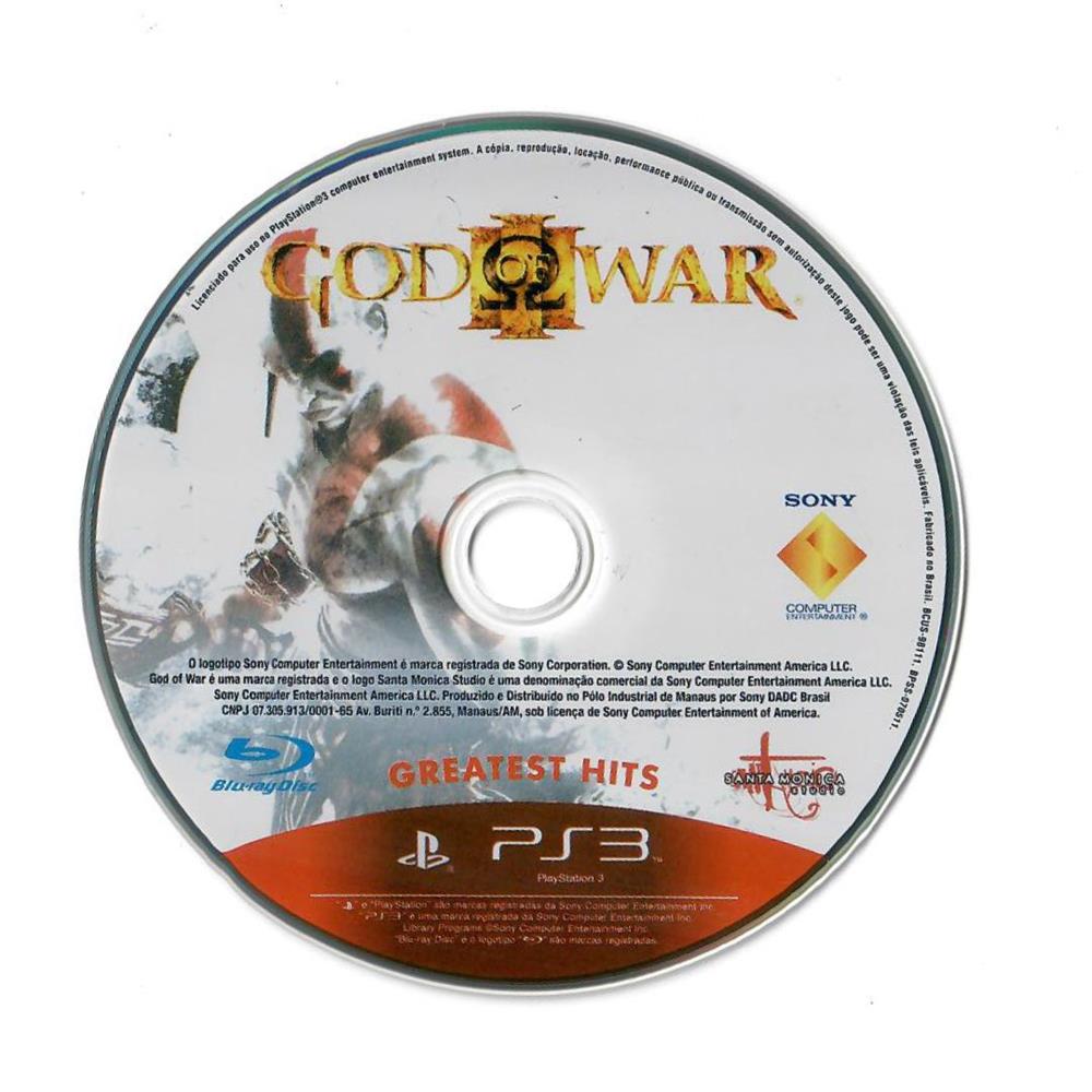 God Of War 3 (Greatest Hits) – Ps3 (Usado) (Somente O Disco) God Of War 3 (Greatest Hits) - Ps3 (Usado) (Somente O Disco)