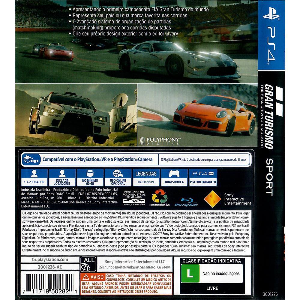 Gran Turismo Sport - Ps4 (Usado)