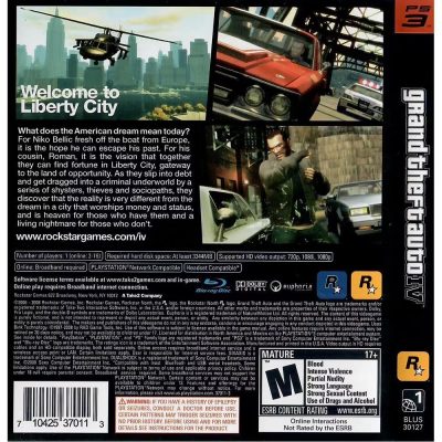 Grand Theft Auto Iv (Gta 4) - Ps3 (Usado) (Com Mapa)