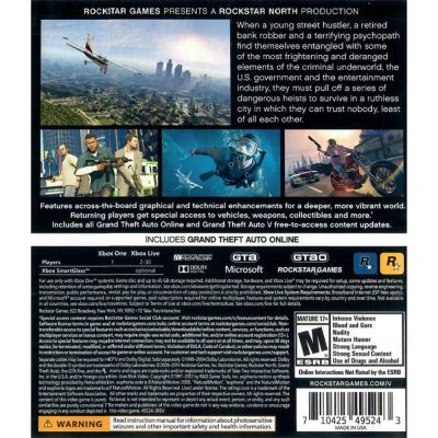 Grand Theft Auto V (Gta 5) - Xbox One (Usado) (Instala Somente Online Xbox Live)