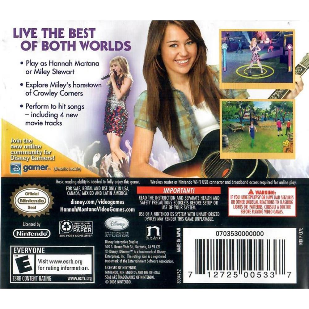 Hannah Montana The Movie - Nintendo Ds (Seminovo)