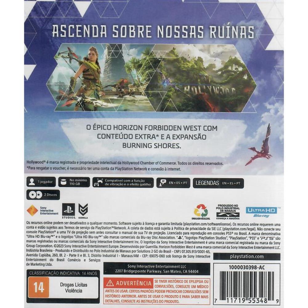 Horizon Forbidden West Complete Edition - Ps5 (Codigo Usado) (Seminovo)