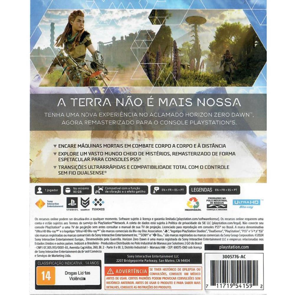 Horizon Zero Dawn Remastered Edition - Ps5 (Seminovo)