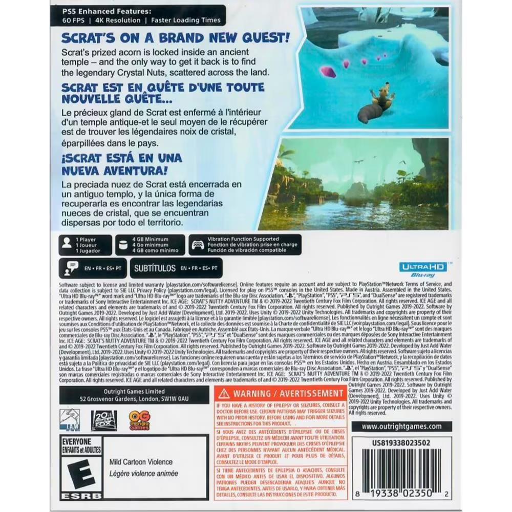 Ice Age: Scrats Nutty Adventure - Ps5 (Seminovo)