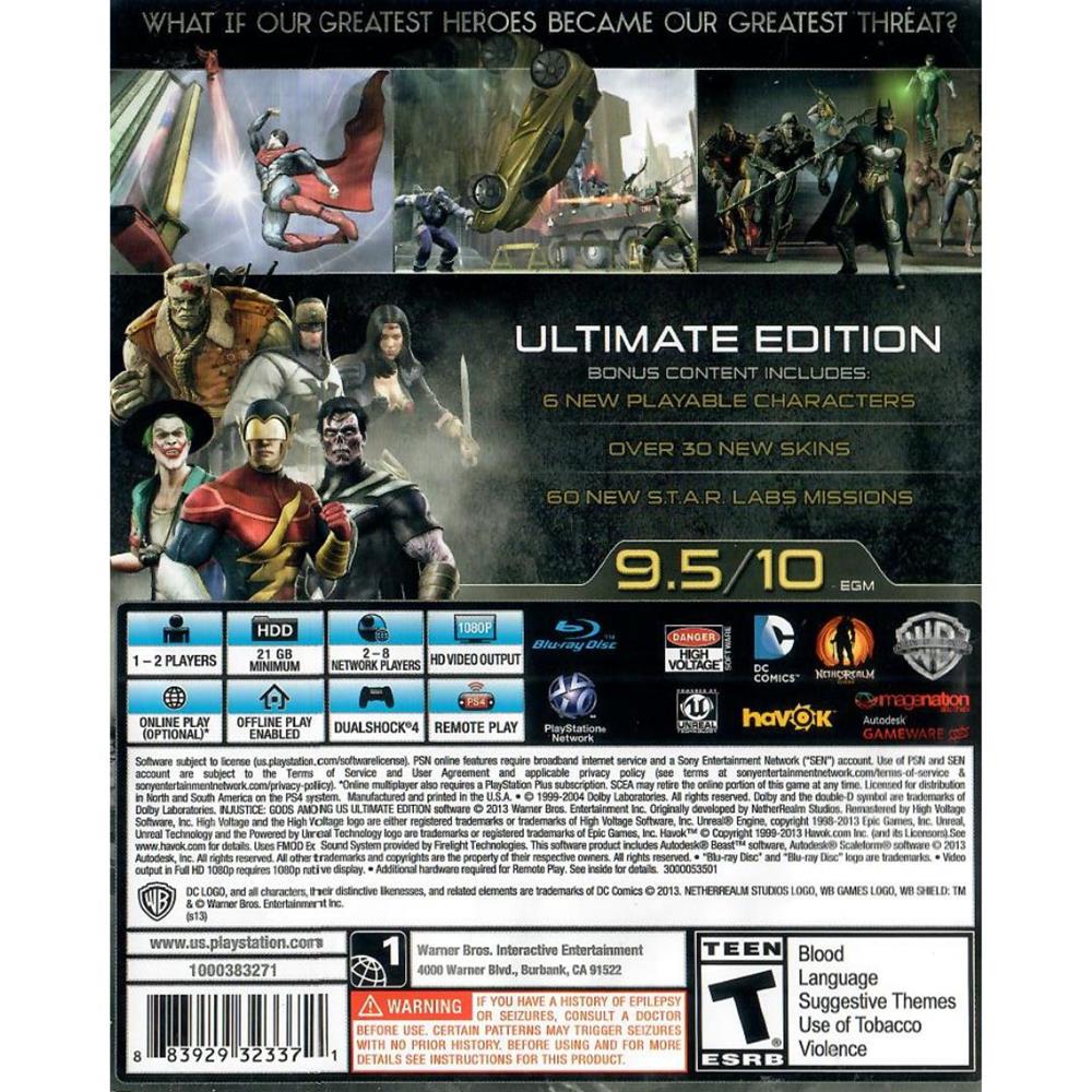 Injustice Gods Among Us Ultimate Edition - Ps4 (Usado)