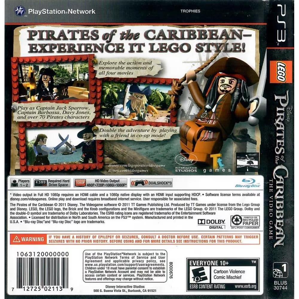 Lego Pirates Of The Caribbean - Ps3 (Usado)