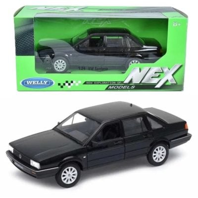Miniatura Carro Volkswagen Santana Preto 1:24 – Welly Nex Models