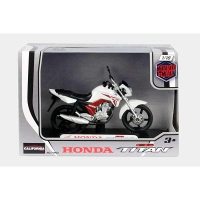 Miniatura Moto Honda Cg Titan 150 2014 Branca 1:18 – California Toys