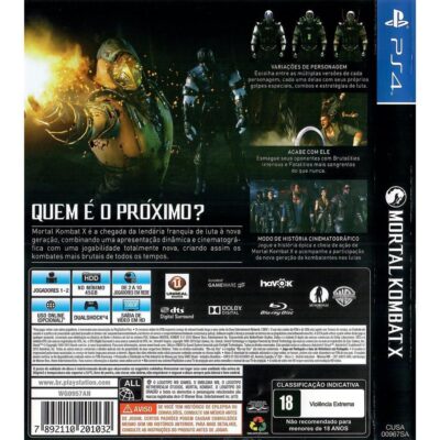 Mortal Kombat X - Ps4 (Usado) (Sem Manual)