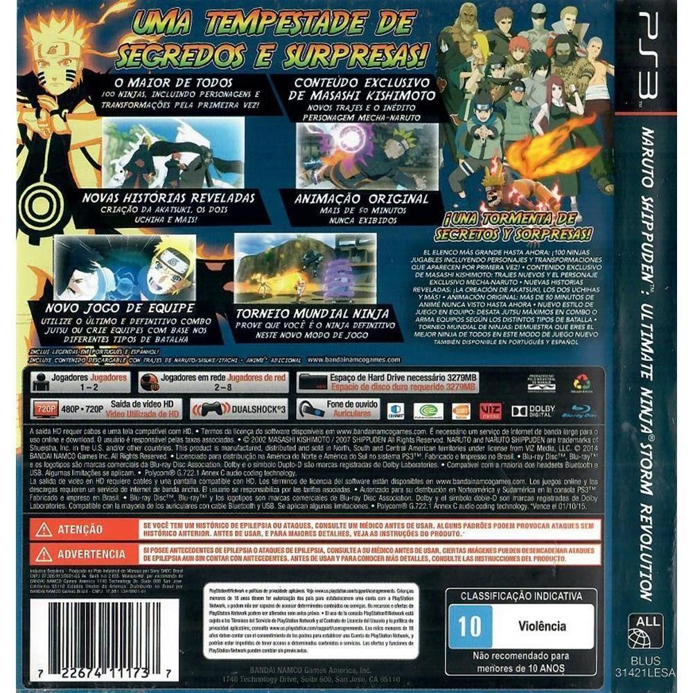 Naruto Shippuden Ultimate Ninja Storm Revolution - Ps3 #1** (Risco,Capa,Encarte)
