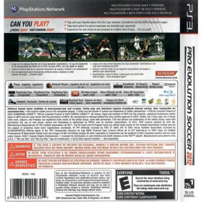 Pes 2012 - Ps3 (Usado) (Sem Manual)