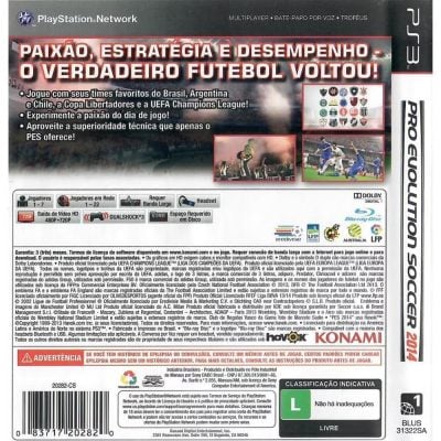 Pes 2014 - Ps3 (Usado)