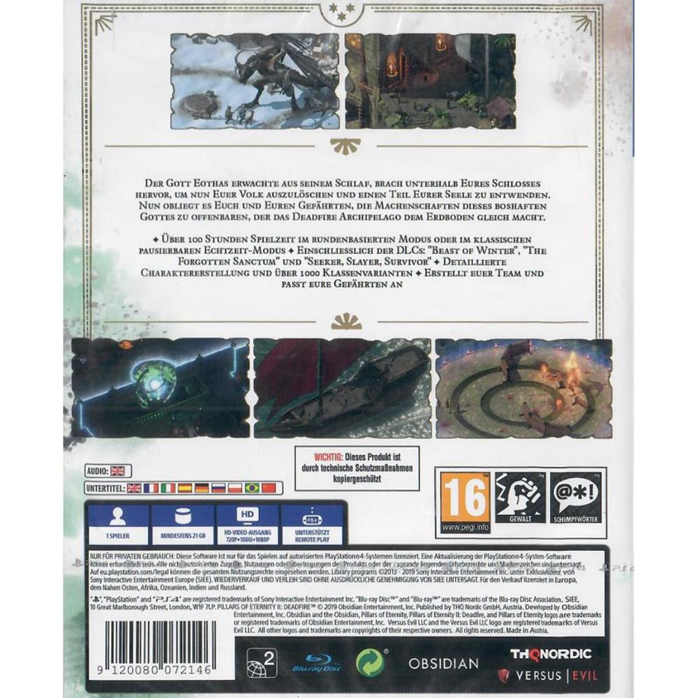 Pillars Of Eternity 2 Deadfire Ultimate Edition - Ps4 (Novo) (Europeu)