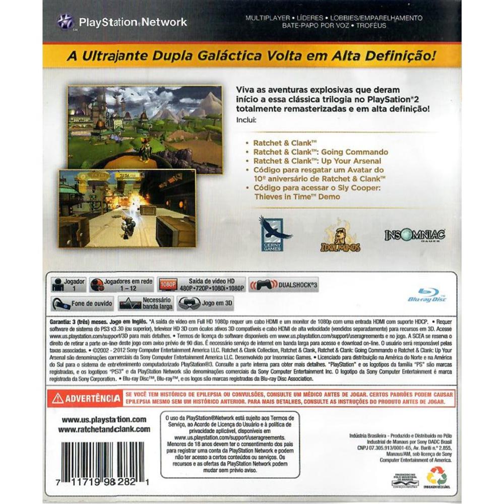 Ratchet Clank Collection - Ps3 (Usado)